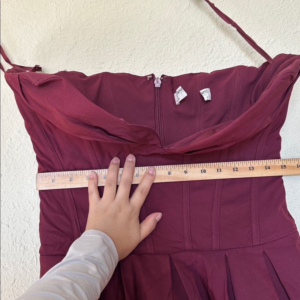 HOUSE OF CB 'Lady'‎ Wine Strapless Midi Dress NWOT SIZE L D-DD - Picture 6 of 14